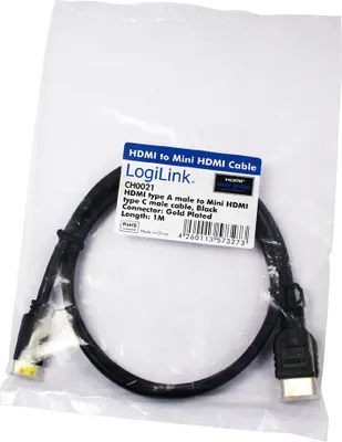 Zdjęcie produktu dla LogiLink CH0022 Kabel HDMI LogiLink, złącze A - złącze C mini, 1,5 m