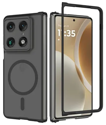 Produktbild von MagSafe Handyhülle für Motorola Razr Fold 5G Magnetring Matt Hardcase Schwarz