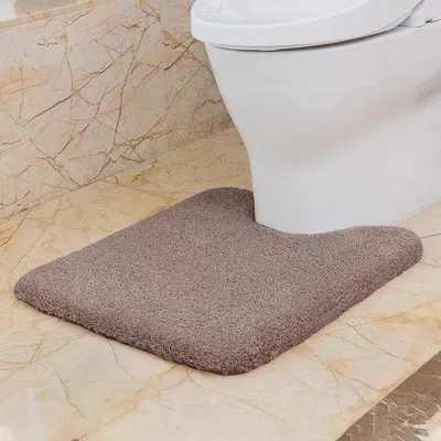 Obrázek produktu pro Protiskluzová podložka do koupelny, měkká, 50 x 60 cm, taupe, mikrovlákno