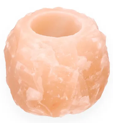 Teelichthalter aus Zoutkristall, 400 g, 7,5 x 6,5 cm