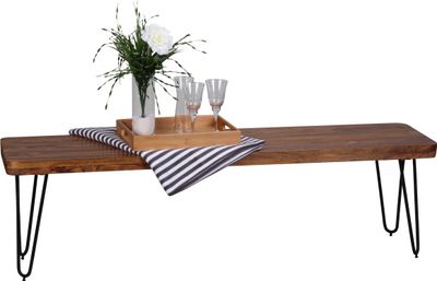 Jedálenská lavica bagli masív sheesham 160 x 45 x 40 cm drevená lavica prírodný produkt kuchynská lavica vo vidieckom štýle | Wohnling