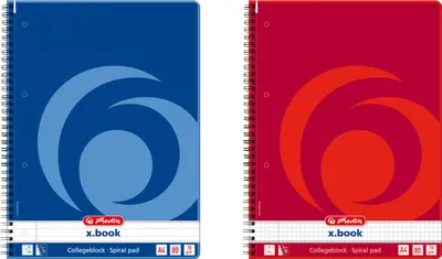 Produktbild von 2x Herlitz Collegeblock / DIN A4 / Spiralblock / 80 Bl / je 1x liniert + kariert
