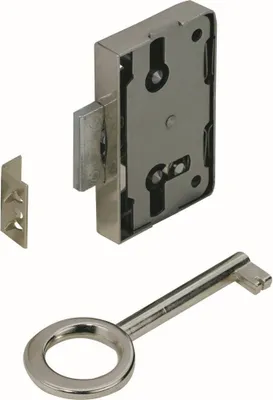 Produktbild von Hettich Aufschraubschloss vernickelt 60 x 48 x 8,7 mm