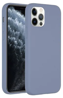 Produktbild von Accezz Liquid Silikoncase iPhone 12 (Pro) - Lavender Gray