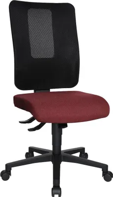 Produktbild von Topstar Bürostuhl Open X (N), OX1000 G270 bordeaux, schwarz, schwarz Stoff