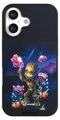 Produktbild von NIVOCASE Handyhülle für Apple iPhone 16 Hülle NIVOpure Case Schwarz Marvel Guardians Of The Galaxy Baby Groot