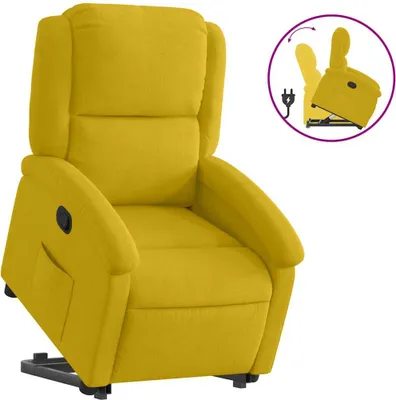 Image de vidaXL Fauteuil relax releveur jaune velours