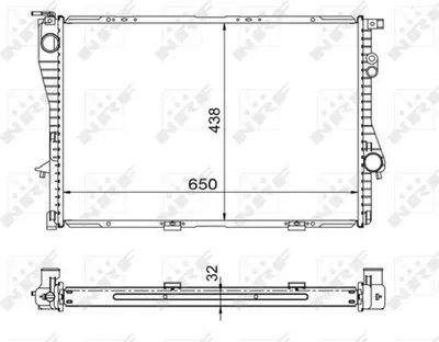 Produktbild von NRF 53722 Kühler Wasserkühler Motorkühler für BMW 5 Limousine (E39) 5 Touring (E39) 7 (E38)