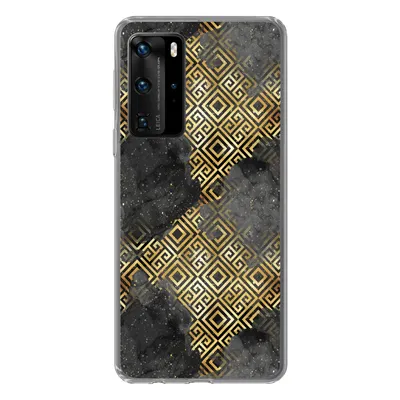 Produktbild von MuchoWow® Handyhülle Schutzhülle Hülle für Huawei P40 Pro Gold - Marmor - Muster Silikon Softcase Handy Hülle - Schutz