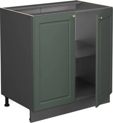 Produktbild von Spülenunterschrank Vicco Fame-Line Grün-Gold Landhaus 80 cm mit Regal, AP Marmor, Model 46905