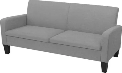 Produktbild von vidaXL 2-tlg. Sofagarnitur Stoff Hellgrau