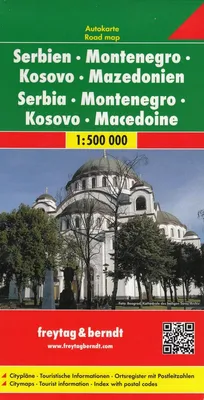 Produktbild von Serbien / Montenegro / Mazedonien 1 : 500 000. Autokarte