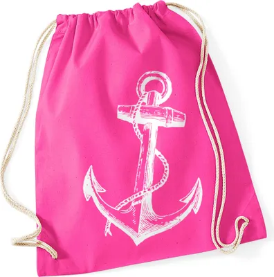 Produktbild von Turnbeutel Anker Hipster Beutel Tasche Anchor Jutebeutel Beuteltasche Drawstring