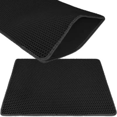 Zdjęcie produktu dla Mata pod kuwety dla kota, 75 × 55 cm, czarna