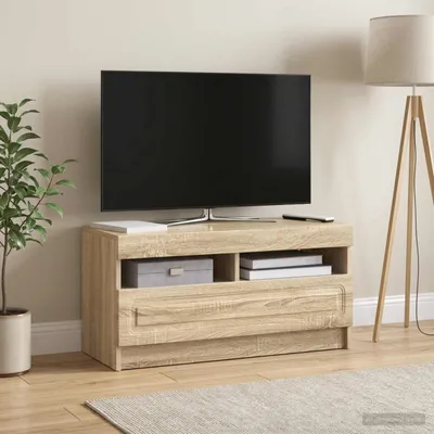 Image de Meuble TV exclusif en bois imitation chêne Sonoma