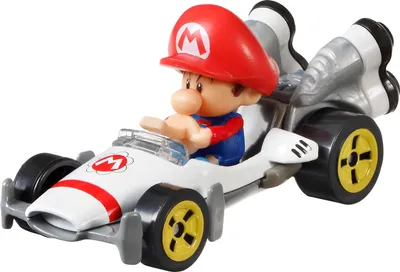 Produktbild von Hot Wheels Mario Kart MarioKart Baby Mario and B-Dasher, Auto, 3 Jahr(e), Kunststoff, Mehrfarbig