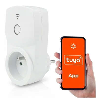 Obrázek produktu pro Inteligentní zásuvka, jednotlivá, programovatelná, ovládání přes Wi-Fi, TUYA, Ecolight