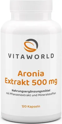 Obrázok produktu pre Vitaworld Extrakt z arónie 500 mg | 120 kapsúl | vysoký obsah OPC | so zinkom a selénom | vegánsky