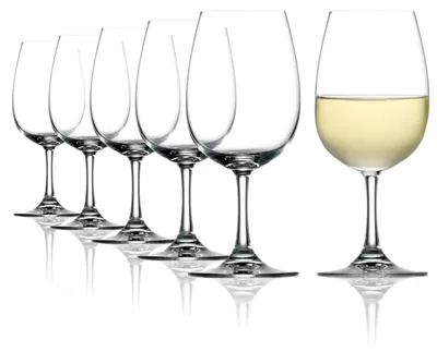 Weißweingläser Set 6er, 350 ml, Kristallglas, spülmaschinenfest