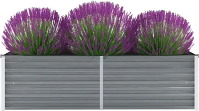 Zdjęcie produktu dla vidaXL Rośliny ogrodowe Stal ocynkowana 160x40x45 cm Szary