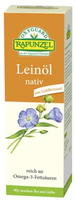 Produktbild von Rapunzel OXYGUARD® Leinöl nativ 4x250ml, BIO Speiseöl aus Leinsamen