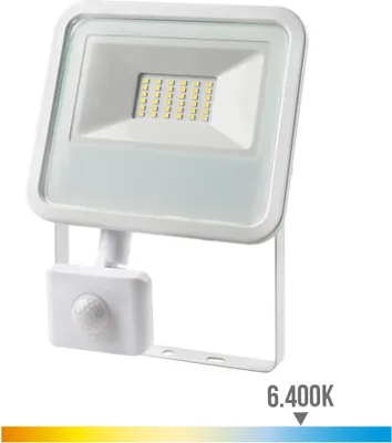 Produktbild von LED-Strahler 30w 2100lm 6400k Kaltlicht mit Anwesenheitssensor 20x4,5x15,8cm edm