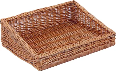 Produktbild von Regalkorb, naturbraun, Thekenkorb, Brötchenkorb, 30 x 40 x Hv 6 x Hh 12cm