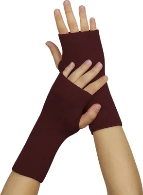 Produktbild von wobera Angora Pulswärmer oder Stulpen mit Daumenloch (Gr. 1, Farbe: bordeaux)