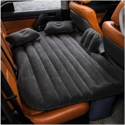 Produktbild von Auto Luftmatratze - Aufblasbares Autobett - Camping mit Auto - Samtfläche - 135 x 80 cm - Schwarz