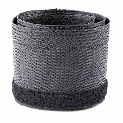 Produktbild von StarTech.com 3 m Kabelschlauch mit Klettverschluss, kürzbare, hochbelastbare Kabelhülle, 3 cm Durchmesser, Netzgewebeschlauch, Kabelmanagement / Kabel Organizator / Kabelbündelschlauch / Kabeltülle, Schwarz, Kabelmuffe, Flur, Nylon, Polyester, Schwarz