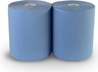 Produktbild von Industrierolle Quicky - 2-lagig - blau - recycling - 33cm - 2 Putztuchrollen