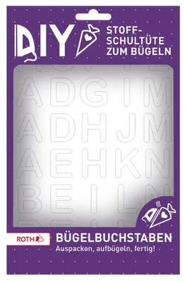 Zdjęcie produktu dla ROTH 658116 ROTH litery do naprasowania na tornister z tkaniny, biały