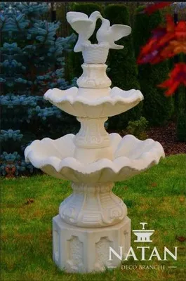 Image de Fontaine ronde 155 cm Jardin Sculpture en pierre Décor Paysage TIVOLI AVEC PAVILLONS 2