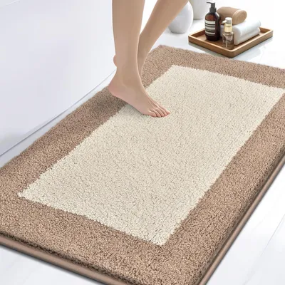 Produktbild von Badematte 76 x 116 cm, rutschfest, waschbar, für Dusche, Badewanne und Boden
