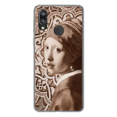 Produktbild von MuchoWow® Handyhülle Schutzhülle Hülle für Huawei P20 Lite (2020) Das Mädchen mit dem Perlenohrring - Vermeer - Schnittmuster Silikon Softcase Handy Hülle - Kartenhalter