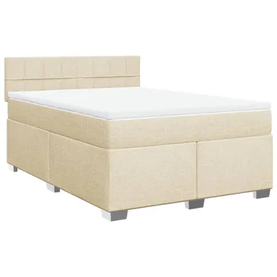 Produktbild von Boxspringbett mit Matratze Creme 140x200 cm Stoff