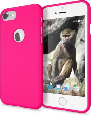 Produktbild von Apple iPhone 7 Handy Hülle von NALIA, Slim Silikon Neon Case Dünnes Phone Cover Pink
