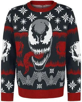 Produktbild von Venom (Marvel) Weihnachtspullover Herren Face multicolor L