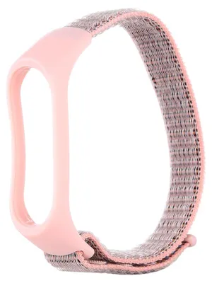Produktbild von By Qubix Nylon Gewebtes Armband passend für Xiaomi Mi Band 3 / 4 / 5 / 6 / 7 - Rosa
