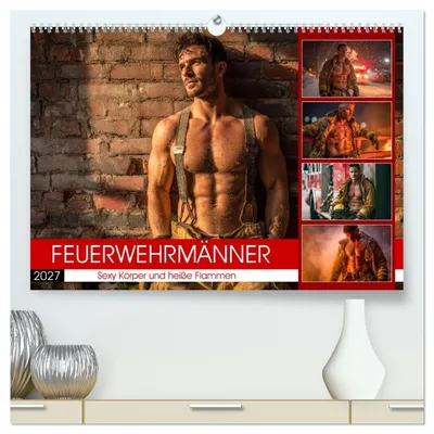 Produktbild von Feuerwehrmänner - Sexy Körper und heiße Flammen (hochwertiger Premium Wandkalender 2027 DIN A2 quer), Kunstdruck in Hochglanz