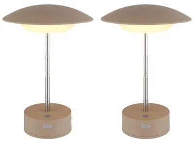 Produktbild von 2x LED Tischleuchte, Touchdimmer, höhenverstellbar, H 26 cm