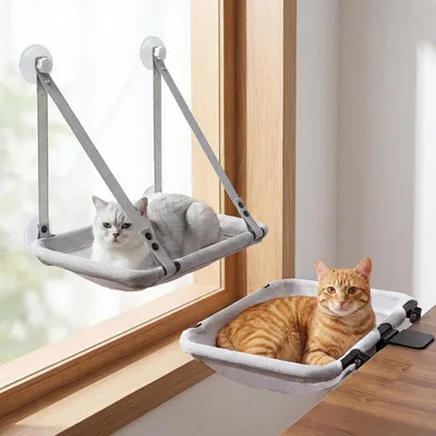 Immagine prodotto di Letto e amaca 2-in-1 per gatti, fino a 18 kg, pieghevole, lavabile e rinforzato