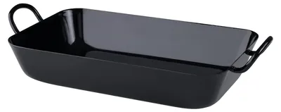 Bratpfanne 29x18 cm Emaille Schwarz Induktion