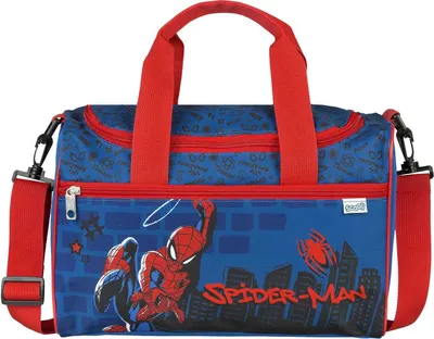 Produktbild von Sporttasche Spider-Man Motiv Rot/Blau für Sport und Schwimmen, 8 Liter, ca. 35x23x16 cm