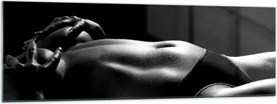 Produktbild von Bilder auf glas - Anatomie Frau nackt - 160x50cm - Glasbilder - Wandbilder - Kunstdruck - zum Aufhängen bereit - Wanddekoration aus Glas - Glas Bilder - Wandbild auf Glas - Einteilig - GAB160x50-1362