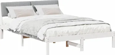 Immagine prodotto di Struttura del Letto Bianco e grigio chiaro 135 x 190 cm