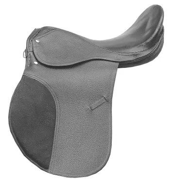 Produktbild von Sattel für Pony aus Leder mit Chromlederstrippen, 15