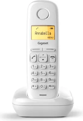Produktbild von Gigaset A270, DECT-Telefon, Kabelloses Mobilteil, Freisprecheinrichtung, 80 Eintragungen, Anrufer-Identifikation, Weiß