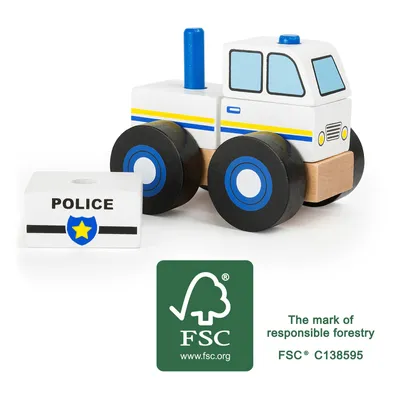 Obrázok produktu pre drevené skladacie policajné auto s malými nohami