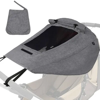 Produktbild von Verstellbarer Sonnenschutz für Kinderwagen mit Sichtfenster